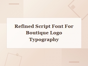 Refined Script Font for Boutique Logo Typography